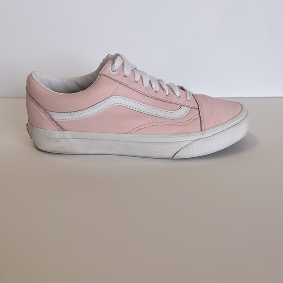 Pink Leather Old Skool Vans - Picture 3 of 7